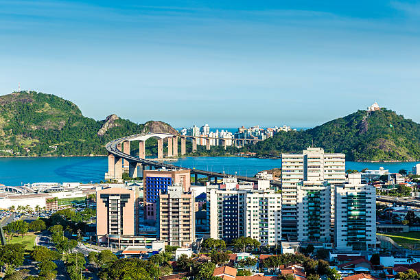 Aerial view of Vitoria in Espirito Santo, Brazil